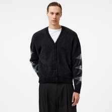 Huf Ursa Mohair Cardigan Erkek Siyah Ceket
