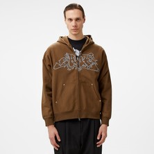 Huf Outlines Heavy Weight F/z Fleece Erkek Kahverengi Sweatshirt