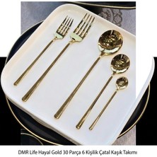 Empressco Dmr Life Hayal Model Titanyum Gold 30 Parça 6 Kişilik Çatal Kaşık Takımı