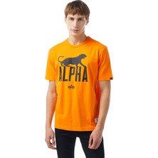 Alpha Industries Alpha Leopard Erkek Turuncu T-Shirt