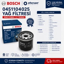 Bosch Orijinal 0451104025 8200257642 Yağ Filtresi Renault Uyumlu