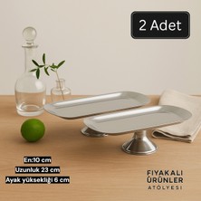 Empressco 10X23 cm Ayaklı Çok Amaçlı Sunum Tabağı Seti