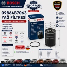 Bosch Orijinal 09864B7063 46544820 Yağ Filtresi Fiat Opel Nissan Uyumlu