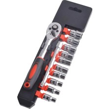 Belirtilmemiş Cr-V Socket Set 12 Parça  1/2 Inç  Vakumlu Lokma Seti̇ (5047)