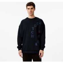 Scotch & Soda Scotch&soda Loose Fıt Applique Erkek Gri Sweatshirt