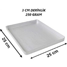 Empressco Alüminyum 25X25 cm Baklava, Börek ve Kek Tepsisi, Dayanıklı ve Kullanışlı