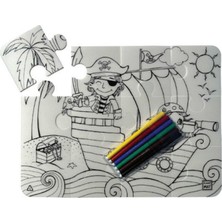 Akademi Çocuk Funny Mat - Korsan Adası 30 x 40 cm