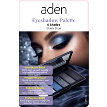 Aden Eyeshadow Palette 6 Shades - 6'lı Göz Farı Paleti Black Blue(Siyah Mavi)