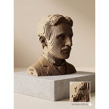 KarX Nicola Tesla 3D Puzzle, Yaratıcı Hobi, Dıy, Kraft Karton Model Kit