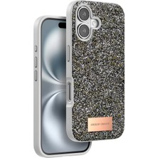 Hobibahçem iPhone 16 Bright Simli Kapak - Gümüş