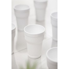 Hobibahçem Akrilik Beyaz Tekli Uzun Bardak & Su Meşrubat Bardağı 400 ml ( Cam Değildir )