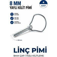 Alıç Pim Klips Kilit Pimi Hızlı Sabitleme Pimi Tarım Makinesi Römork ve Endüstriyel Kullanım - 4 Adet