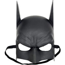 Hobibahçem Siyah Renk Çocuk Boy Arkadan Lastikli Batman Maskesi A Kalite 20X14 cm