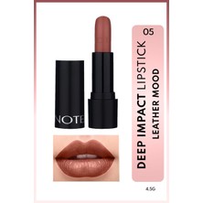 Hobibahçem Ruj & Deep Impact Lipstick Kremsi Dokulu Yari Parlak No: 05 Leather Mood Açık Kahverengi