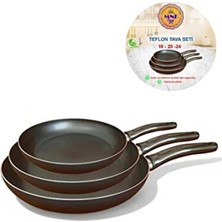 Empressco 3'lü Teflon Tava Seti, 16-20-24 Cm, Ince ve Hafif Tasarım