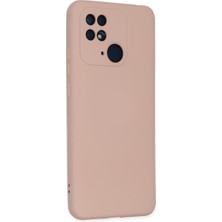 Hobibahçem Redmi 10C Kılıf Nano Içi Kadife Silikon - Pudra