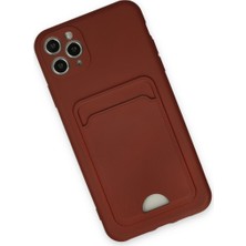 Hobibahçem iPhone 11 Pro Max Kılıf Kelvin Kartvizitli Silikon - Bordo