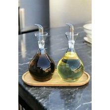 Empressco 2'li Bambu Standlı Tombul Yağdanlık Seti 1000 ml x 2