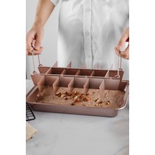 Empressco Karbon Çelik 18 Kişilik Kendinden Bölmeli Brownie Kek Kalıbı