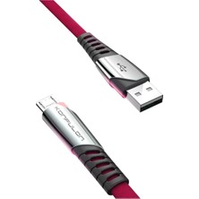 Konfulon DC16 Micro USB Kablo 1m 2.4A - Kırmızı