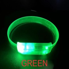 Hobibahçem 3 Modlu Pilli LED Işıklı Esnek Parti Bilekliği Yeşil