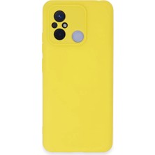 Newface Xiaomi Redmi 12C Kılıf Nano Içi Kadife Silikon - Sarı