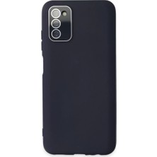 Newface Samsung Galaxy A03S Kılıf Lansman Glass Kapak - Lacivert