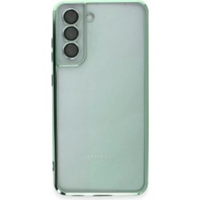 Newface Samsung Galaxy S21 Fe Kılıf Razer Lensli Silikon - Yeşil