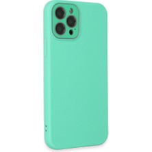 Hobibahçem iPhone 12 Pro Kılıf Lansman Glass Kapak - Turkuaz