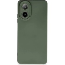 Newface Oppo A38 Kılıf Nano Içi Kadife Silikon - Koyu Yeşil