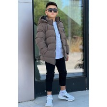 Pina Kids Erkek Çocuk Çıkarılabilir Kapüşonlu Suitici Nova Kışlık Mont KM4012