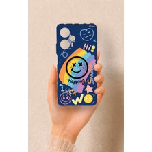 Vip Case Poco F5 Uyumlu Happing Smile Desenli Silikon Kılıf