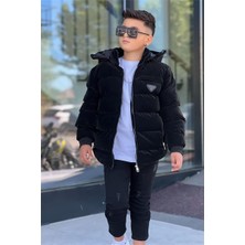 Pina Kids Erkek Çocuk Çıkarılabilir Kapüşonlu Suitici Nova Kışlık Mont KM4012