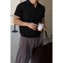 Tarz Cool Erkek Çizgili Triko Polo Yaka Tişört – Slim Fit Premium Pamuklu Yazlık Polo