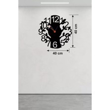 Modern Hayat Ağacı Tasarım Ahşap Duvar Saati - 40X40 cm Dekoratif