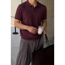 Tarz Cool Erkek Çizgili Triko Polo Yaka Tişört – Slim Fit Premium Pamuklu Yazlık Polo