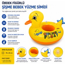 Duman Ördek Figürlü Şişme Bebek Yüzme Simidi 70X55 cm