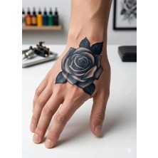 1 Ay Kalıcı 24 Saat Sonra Kararan El Üstü Gül Model Geçici Dövme Tattoo