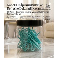 Refreshe Dekoratif Kavanozda Naneli Diş Temizleme Aparatı 60 Adet – Banyo ve Lavabo Düzenleyici Premium Dental Floss