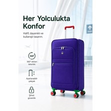 United Colors Of Benetton Trolley Kabin Boy Valiz Çekçekli Tekerlekli 50CM