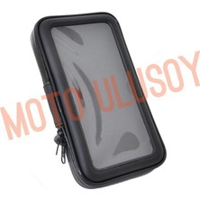 Moto Ulusoy Motosiklet Bisiklet Telefon Tutucu Kapalı Büyük Boy Gidon ve Bar Bağlantılı Su Geçirmez