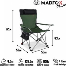 Madfox Prowler 3 Kademeli Yatabilen Kamp Sandalyesi  2 Renk