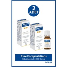 Pure Encapsulations Kids Vitamin D3 400 Damla 10 ml 2 Adet