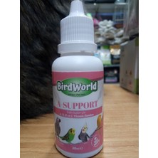Pet 2 Adet Kuşlar Için Vitamin A, D, E ve C Damla Birdworld A-Support 30 ml