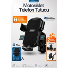 Motobros Motosiklet Telefon Tutucu Motor Telefon Tutucu Er-2 Tak-Çıkar Ayna ve Gidon Bağlatılı Bisiklet / Scooter Uyumlu