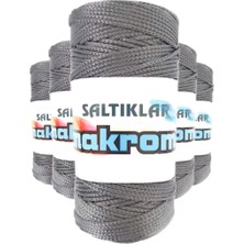 MiraLive 5 Adet Polyester Makrome Ipi 423 Gri 100 gr