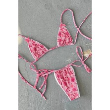 BMD Julia Çiçekli Brazilian Bikini - Pembe