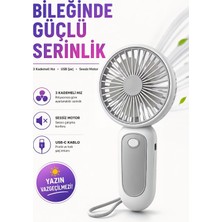 Kensa Bilek Askılı Şarjlı Taşınabilir El Fanı – Mini Vantilatör