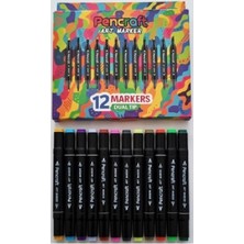 12 6 Li  Marker Profosyonel Boya Kalemi  2163