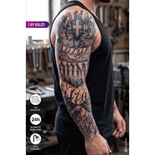 BP Tattoo 30 Gün Kalıcı Kol Dövmesi Yazılı Kol Kaplama Tattoo